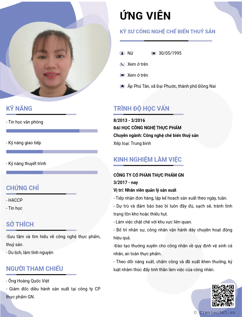 CV ứng viên