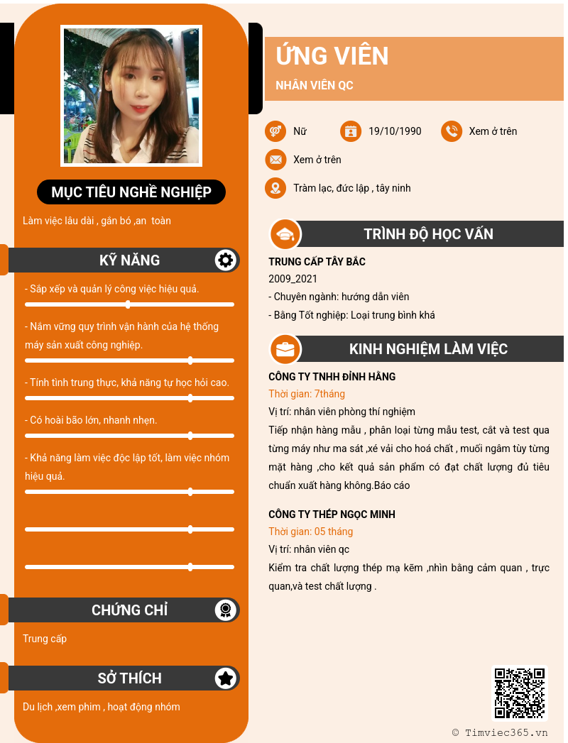 CV ứng viên
