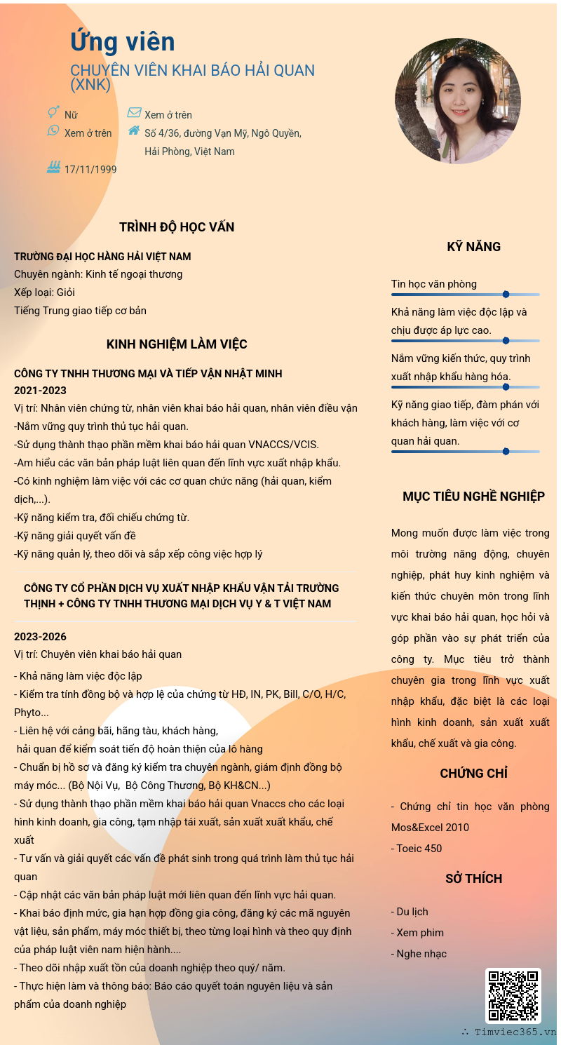 CV ứng viên