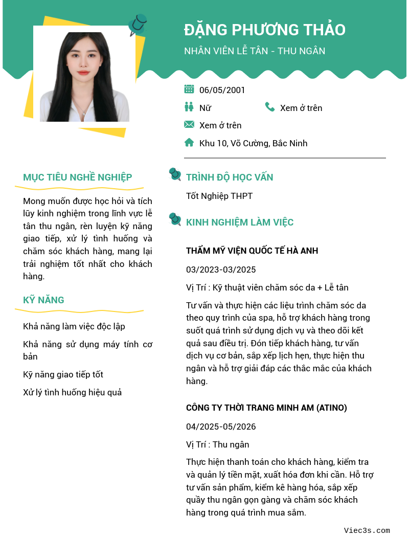 CV ứng viên