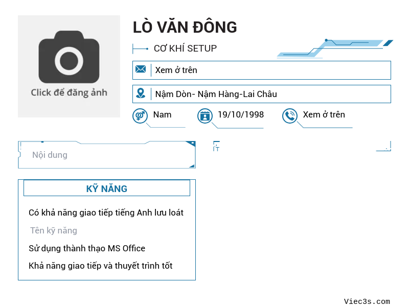 CV ứng viên
