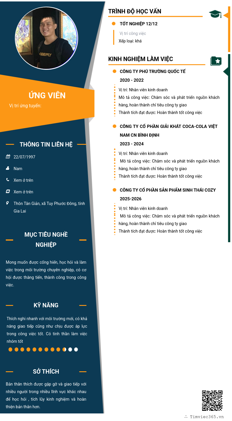 CV ứng viên