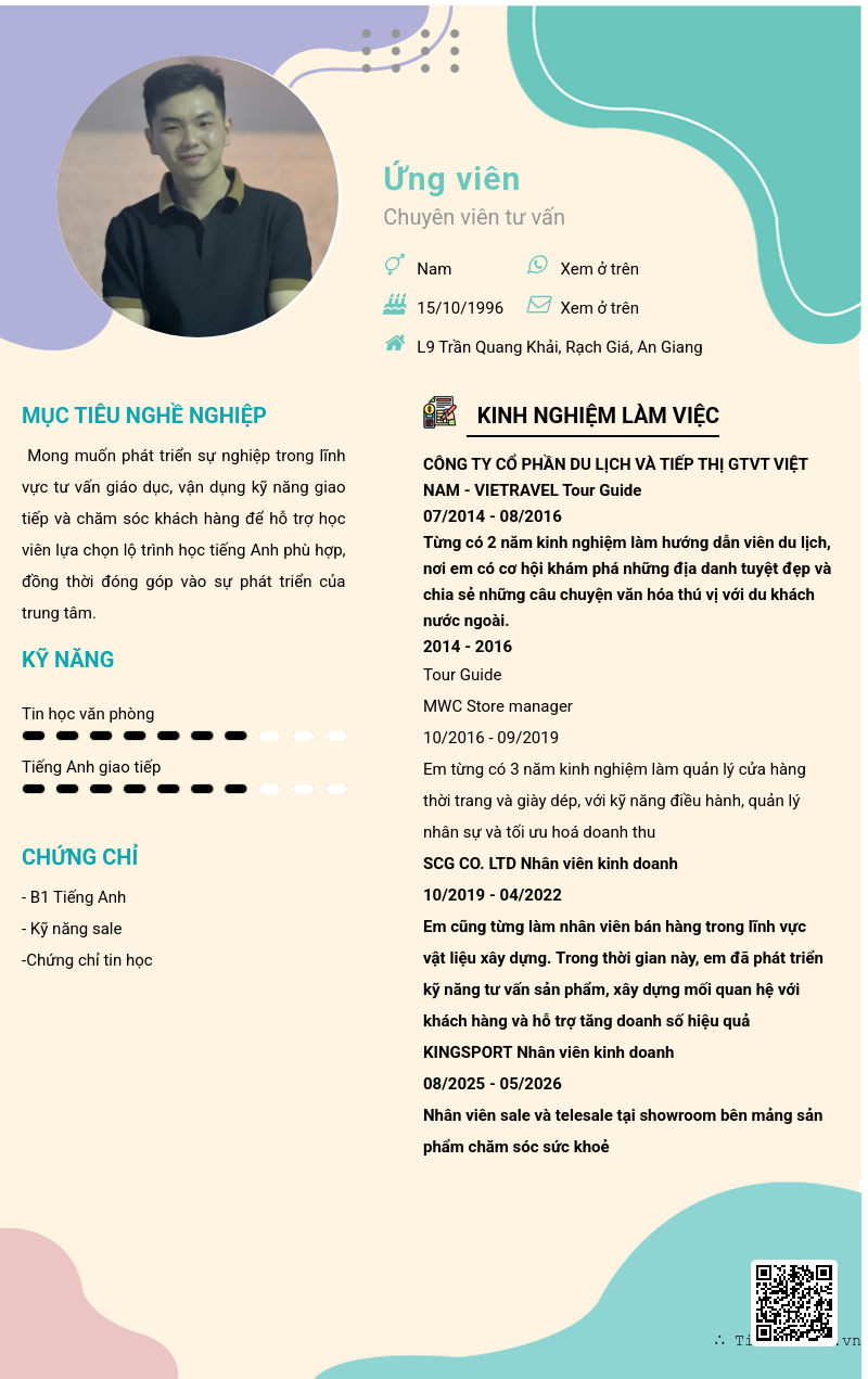 CV ứng viên