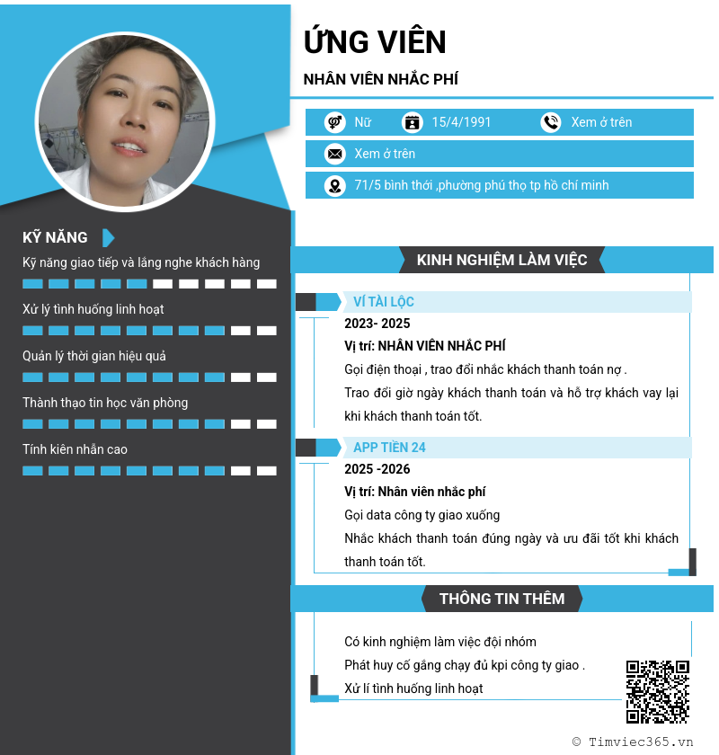 CV ứng viên