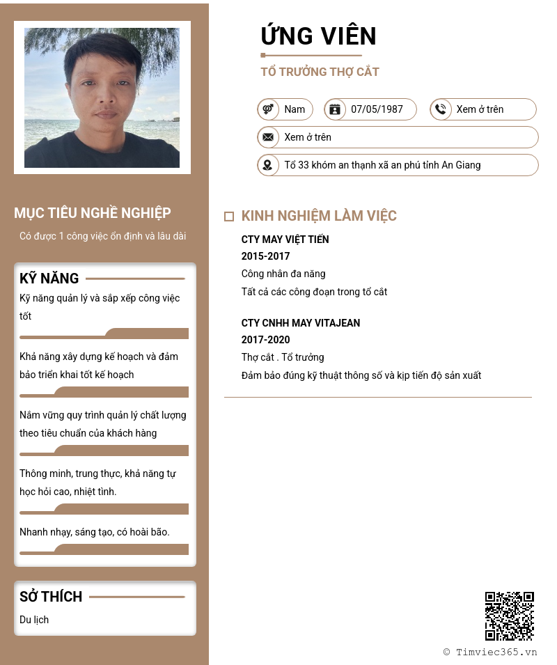 CV ứng viên