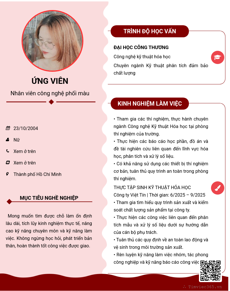 CV ứng viên