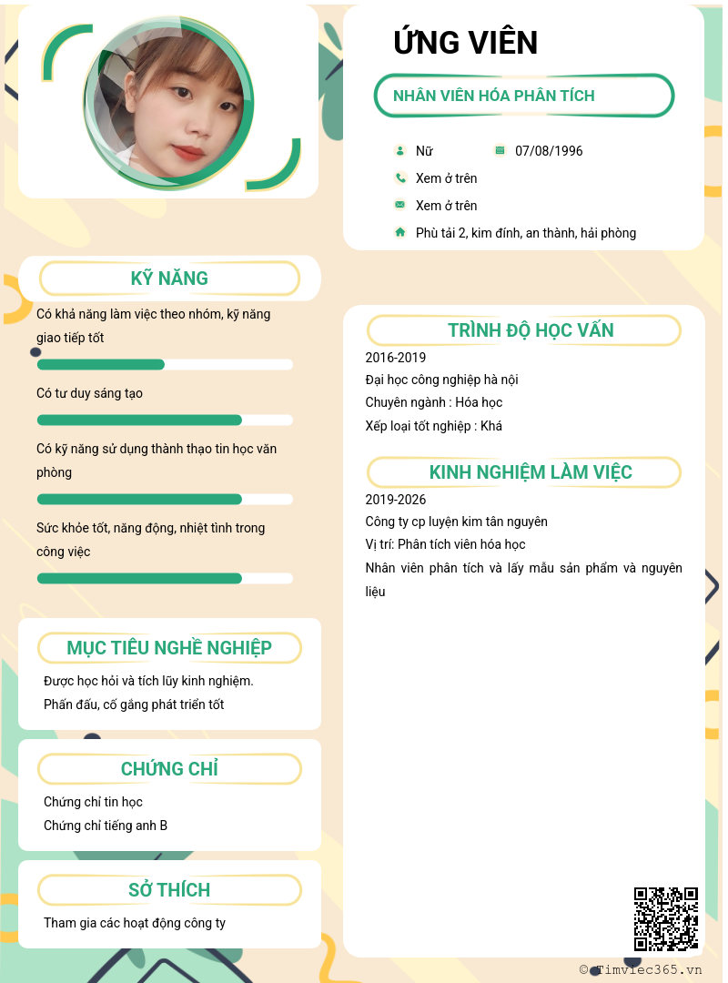 CV ứng viên