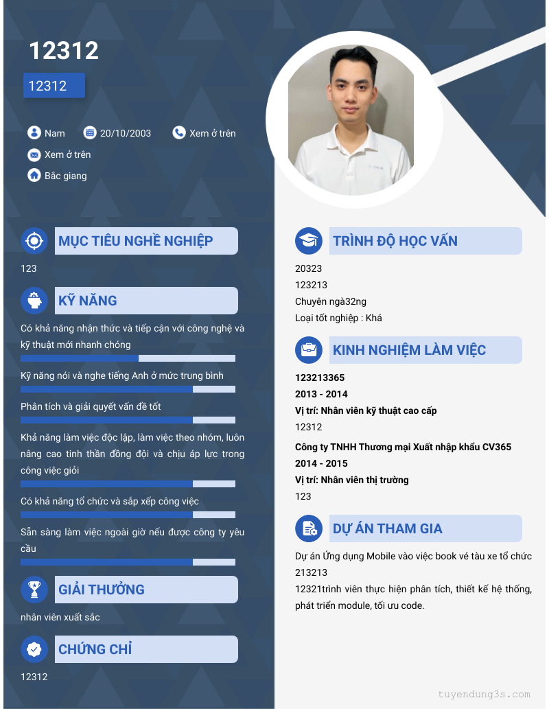 CV ứng viên