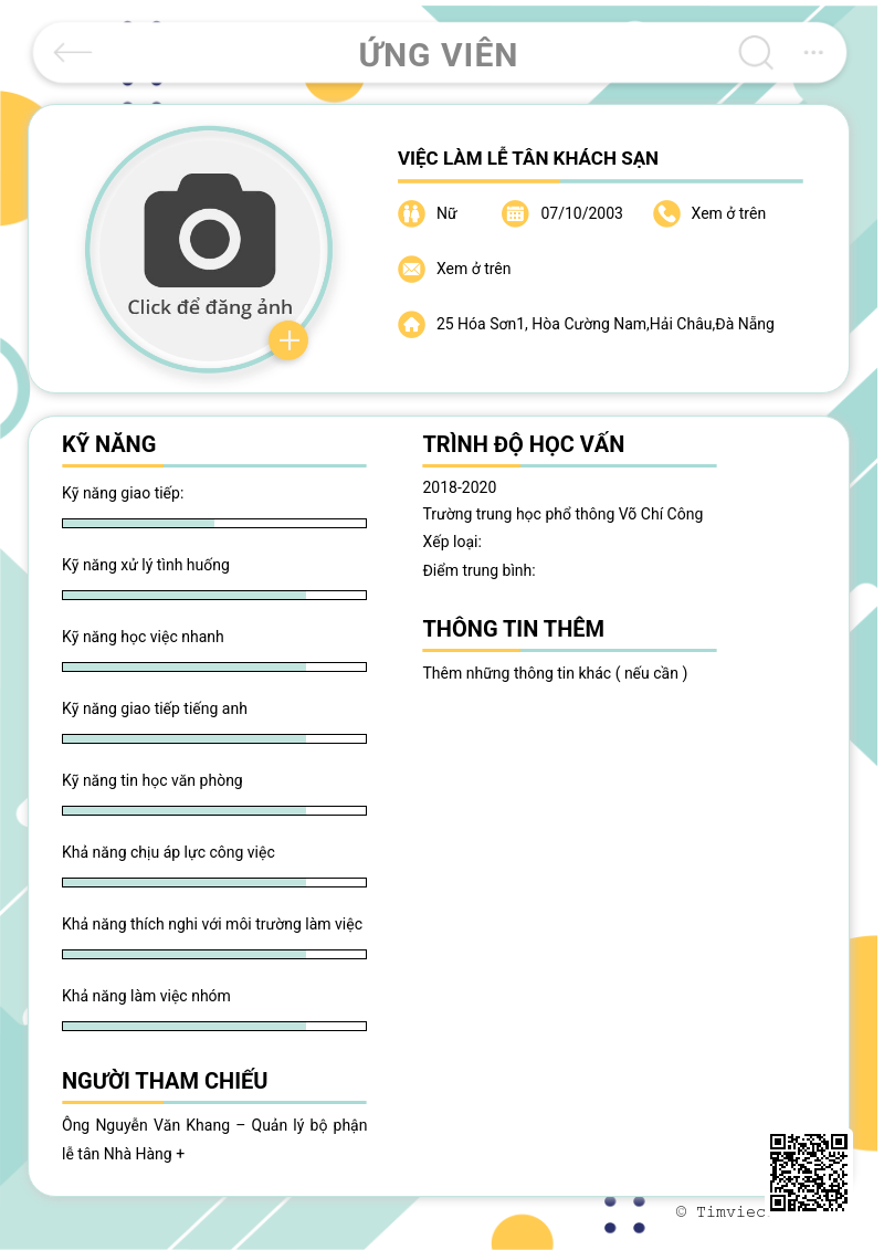 CV ứng viên