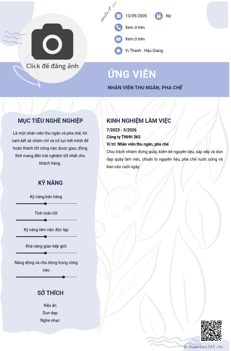 CV ứng viên