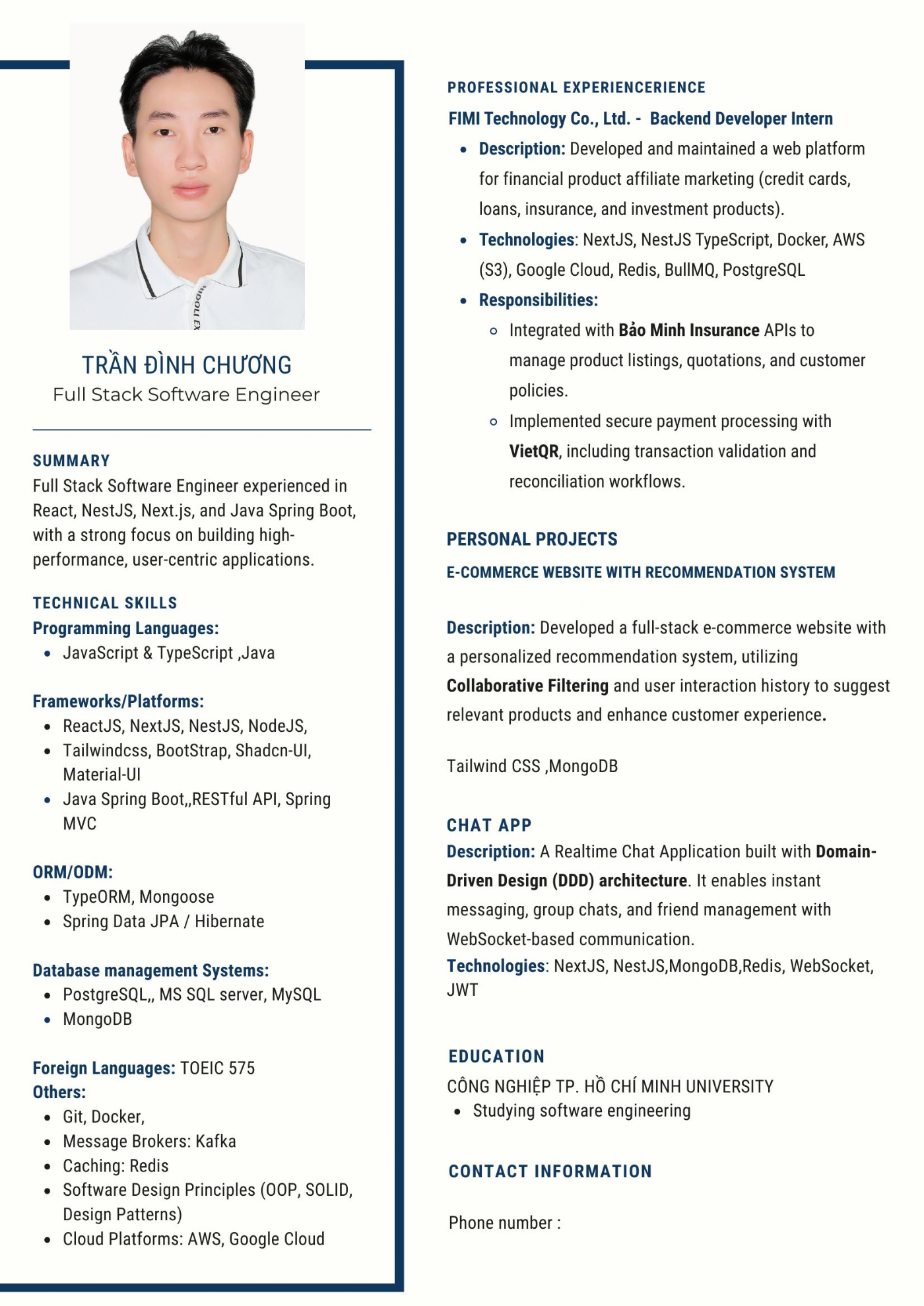 CV ứng viên