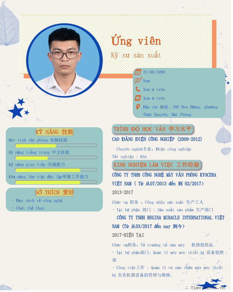CV ứng viên