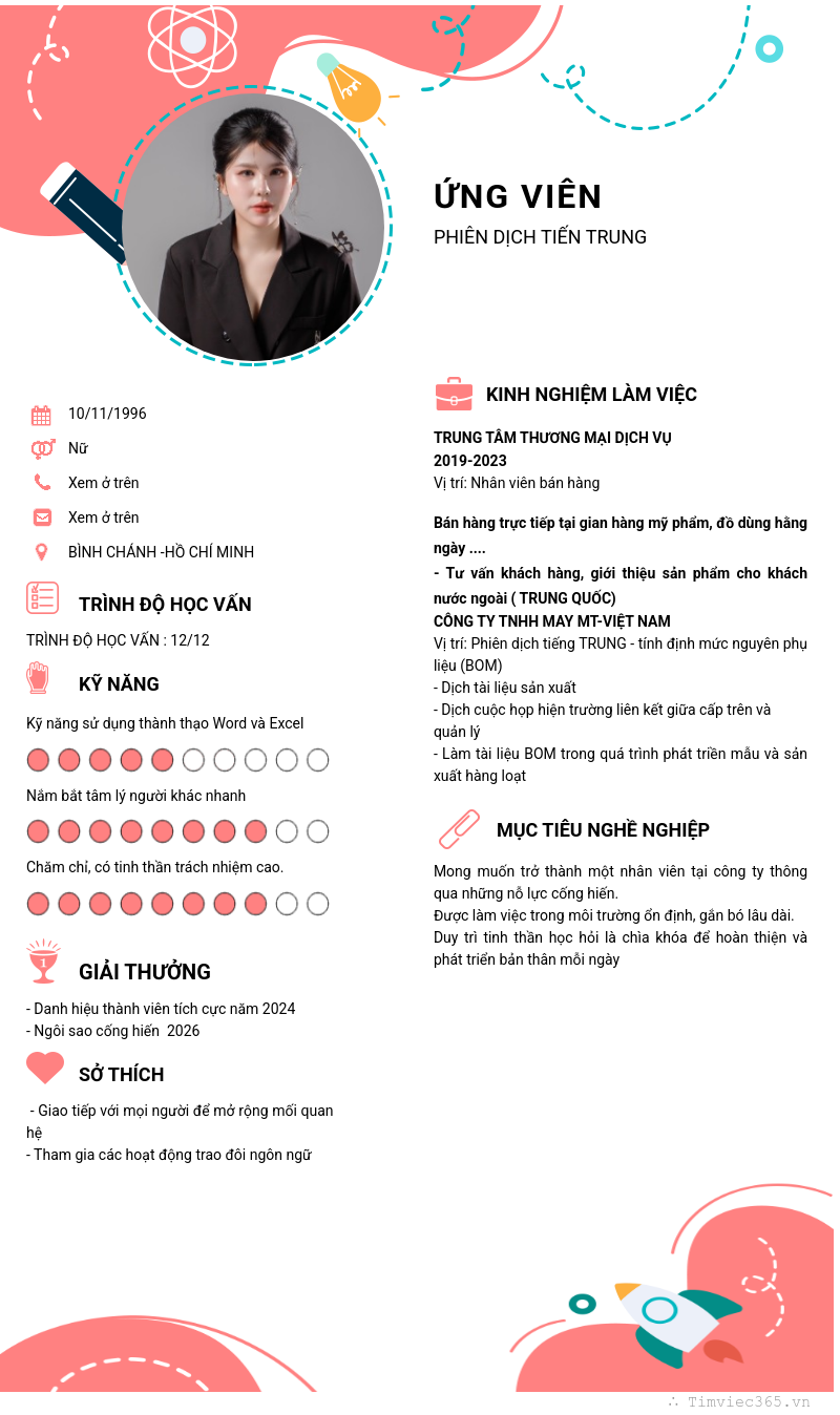 CV ứng viên