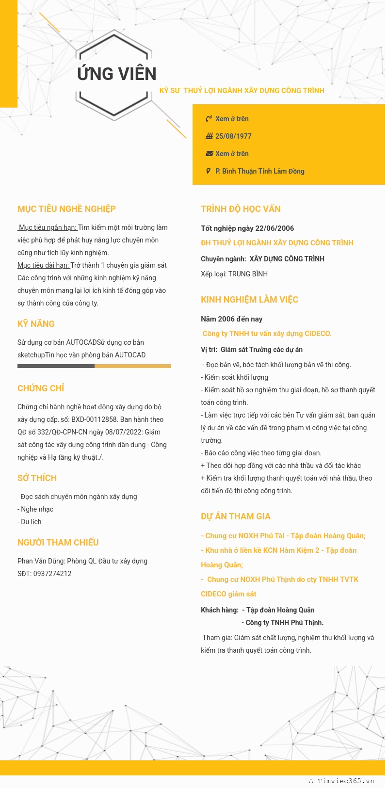 CV ứng viên