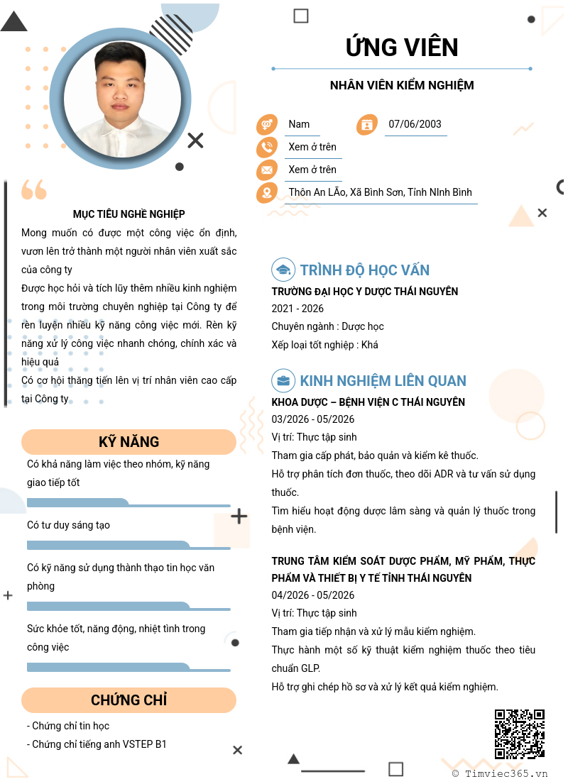 CV ứng viên