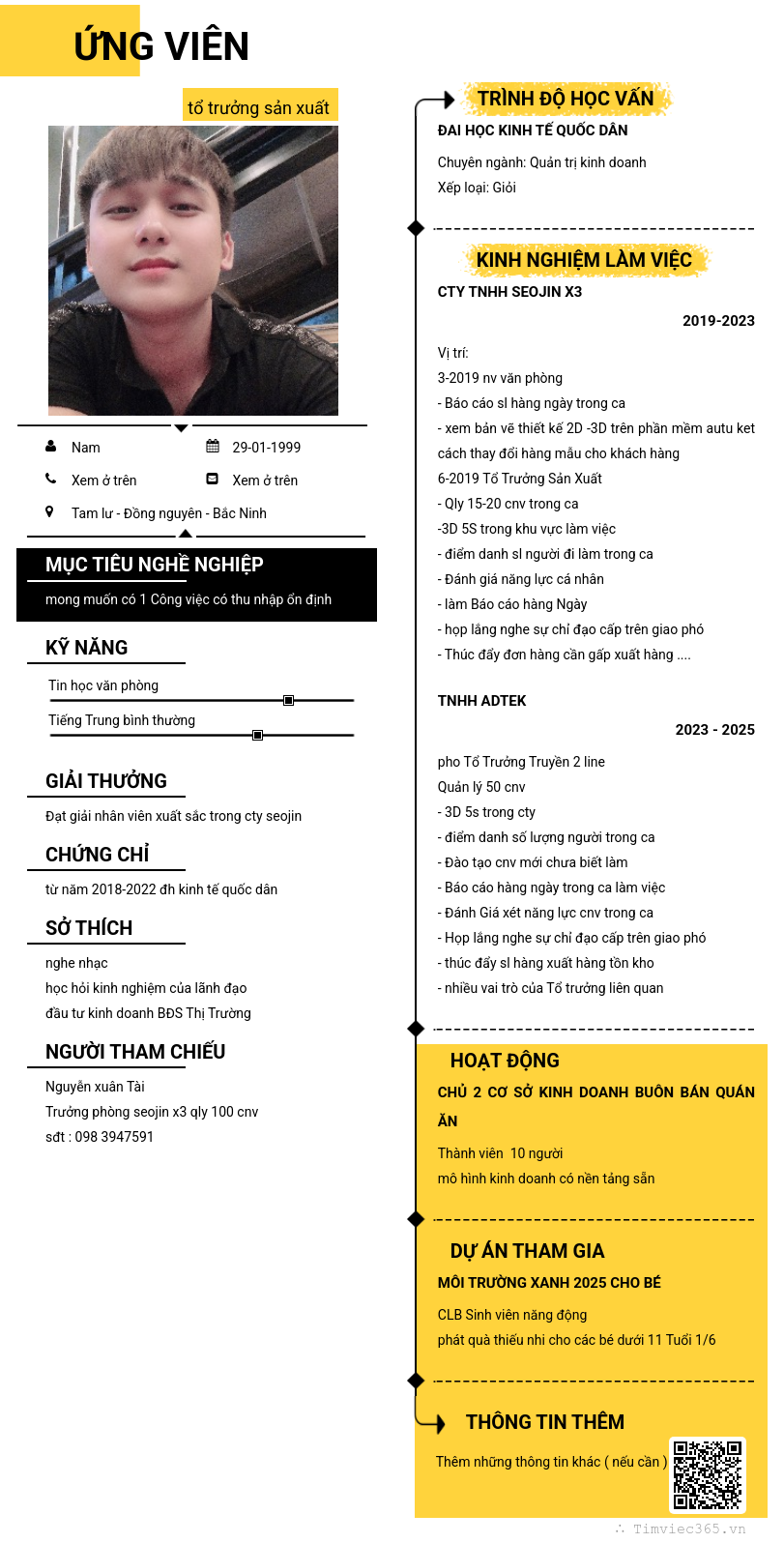 CV ứng viên
