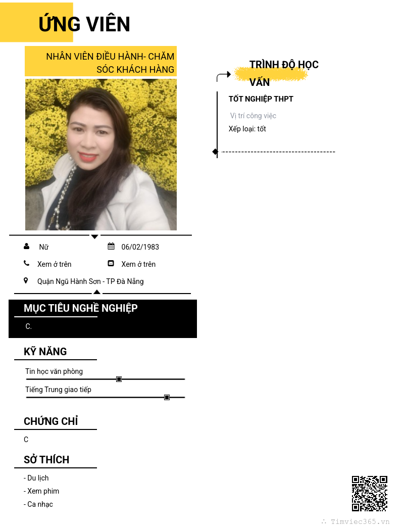 CV ứng viên