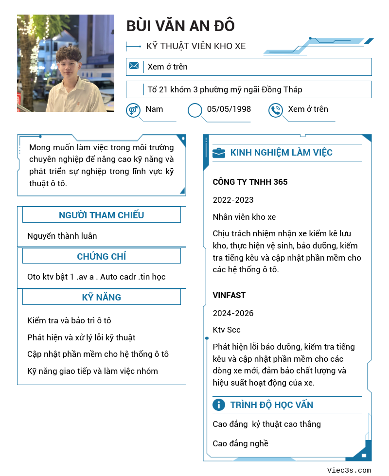 CV ứng viên