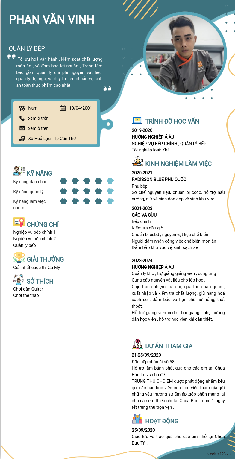 CV ứng viên