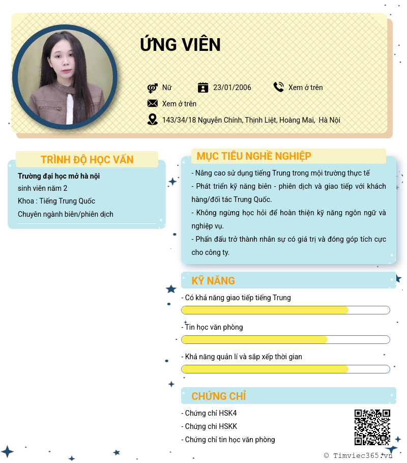 CV ứng viên