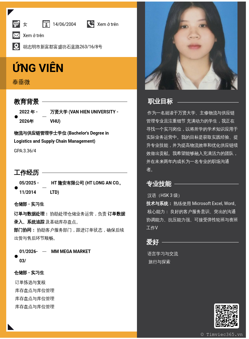 CV ứng viên