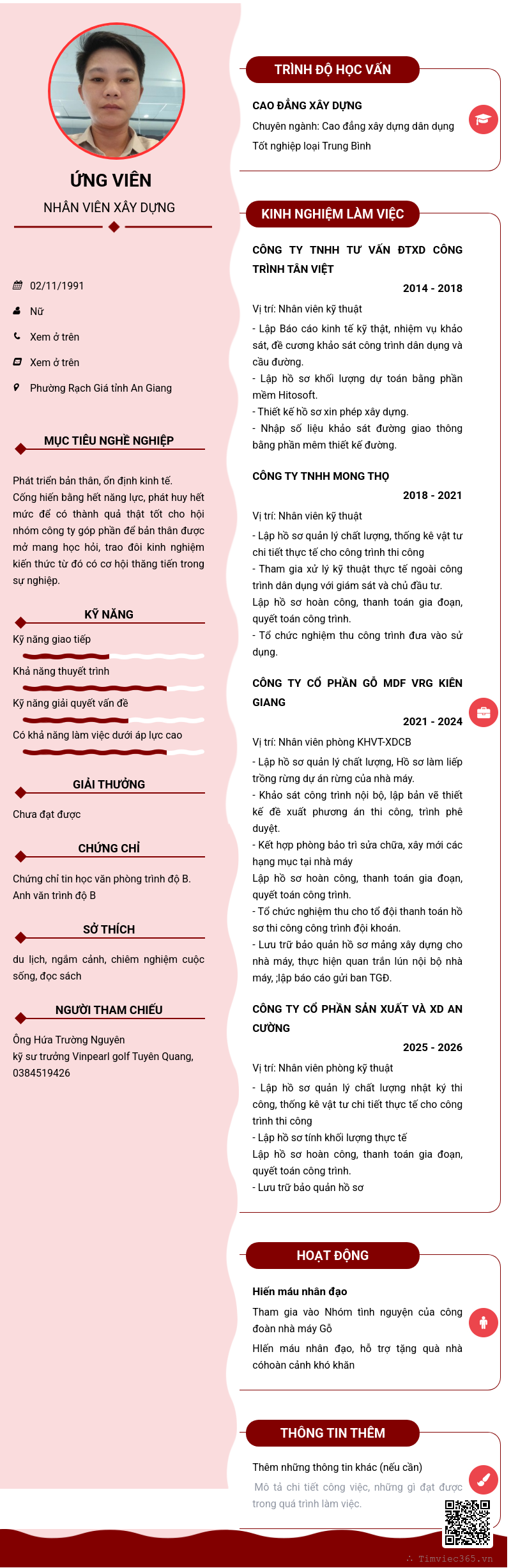 CV ứng viên