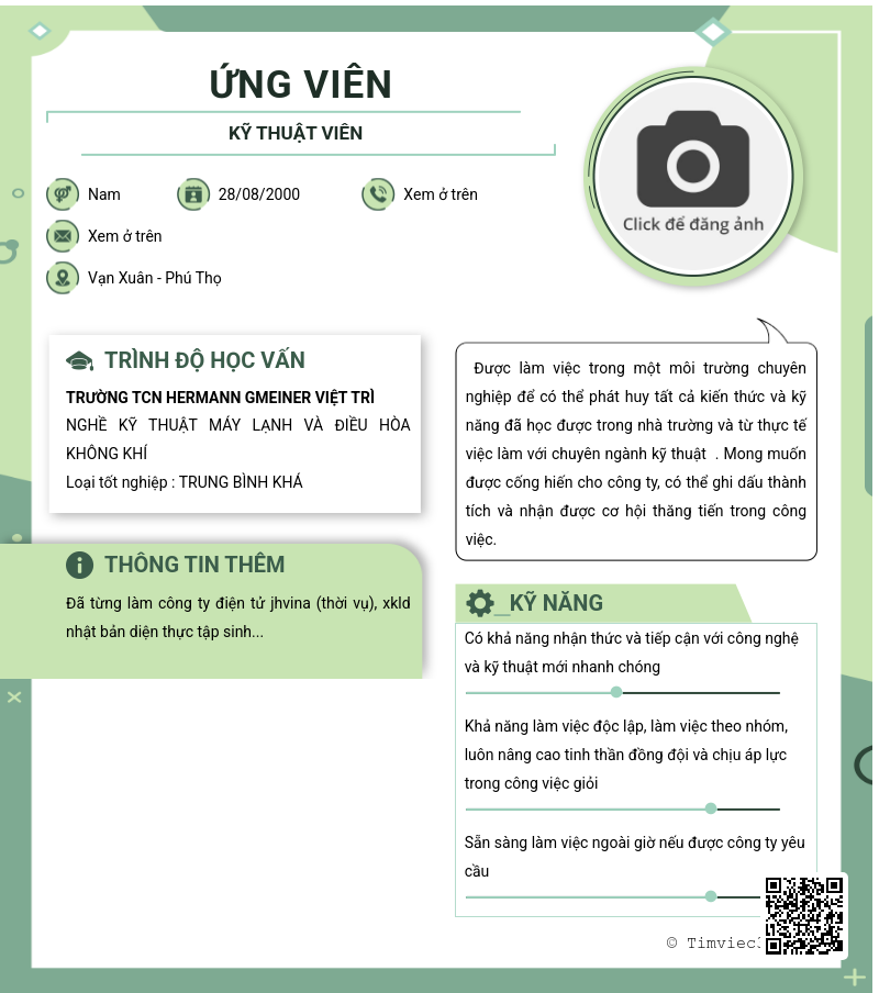 CV ứng viên