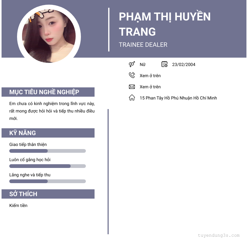 CV ứng viên
