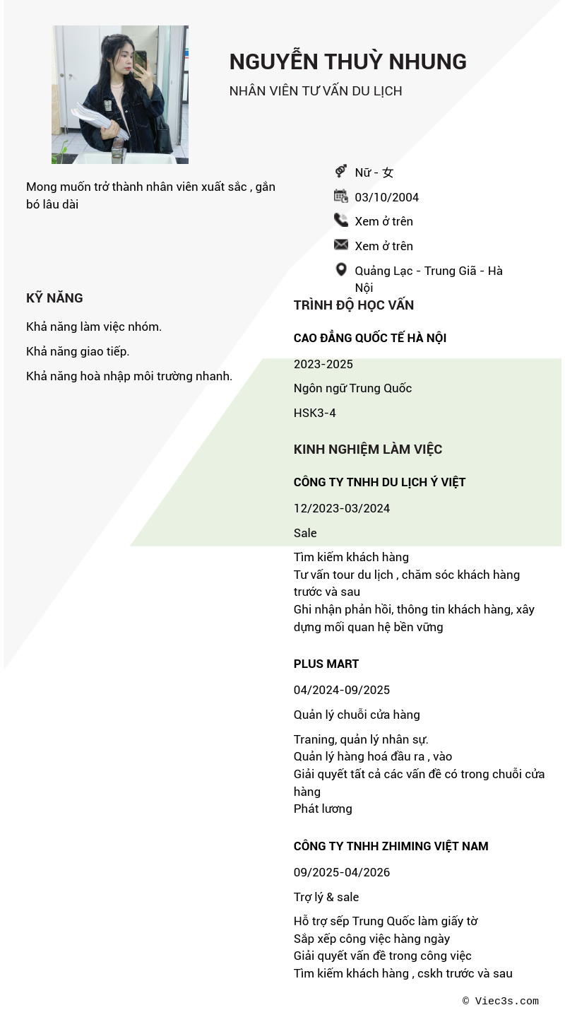 CV ứng viên