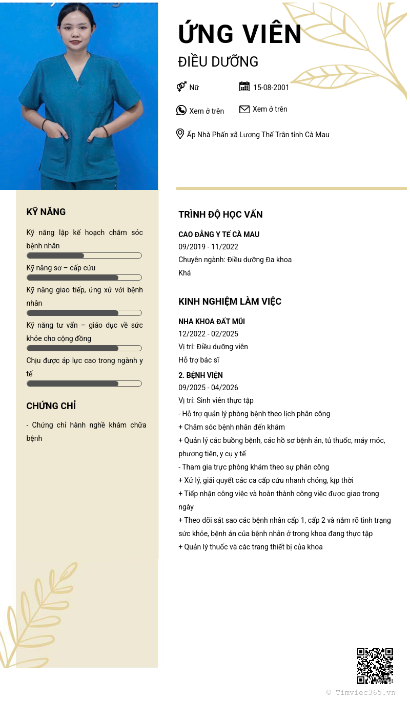 CV ứng viên