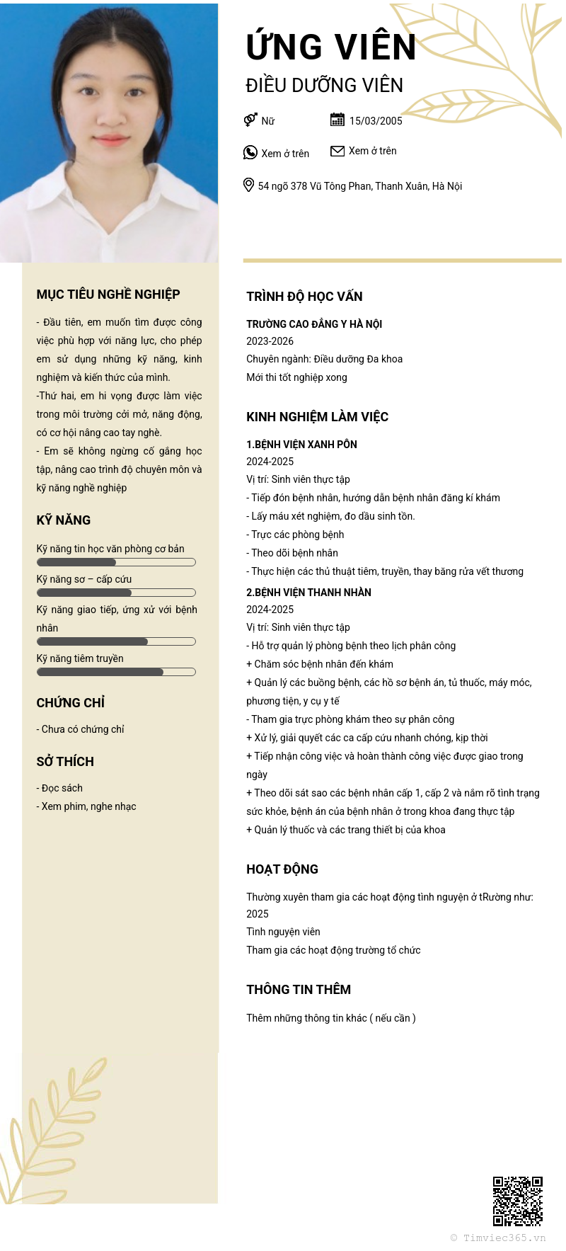 CV ứng viên