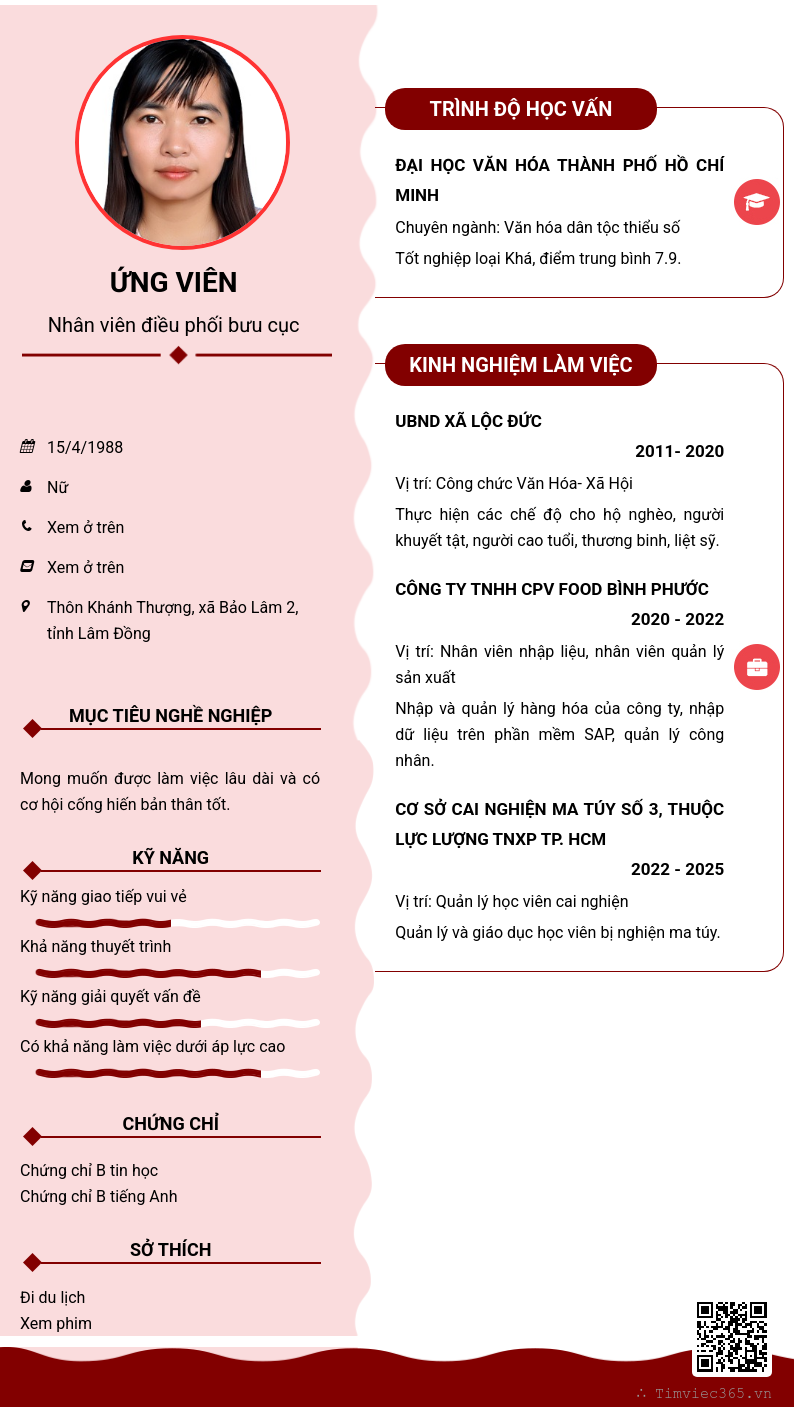 CV ứng viên