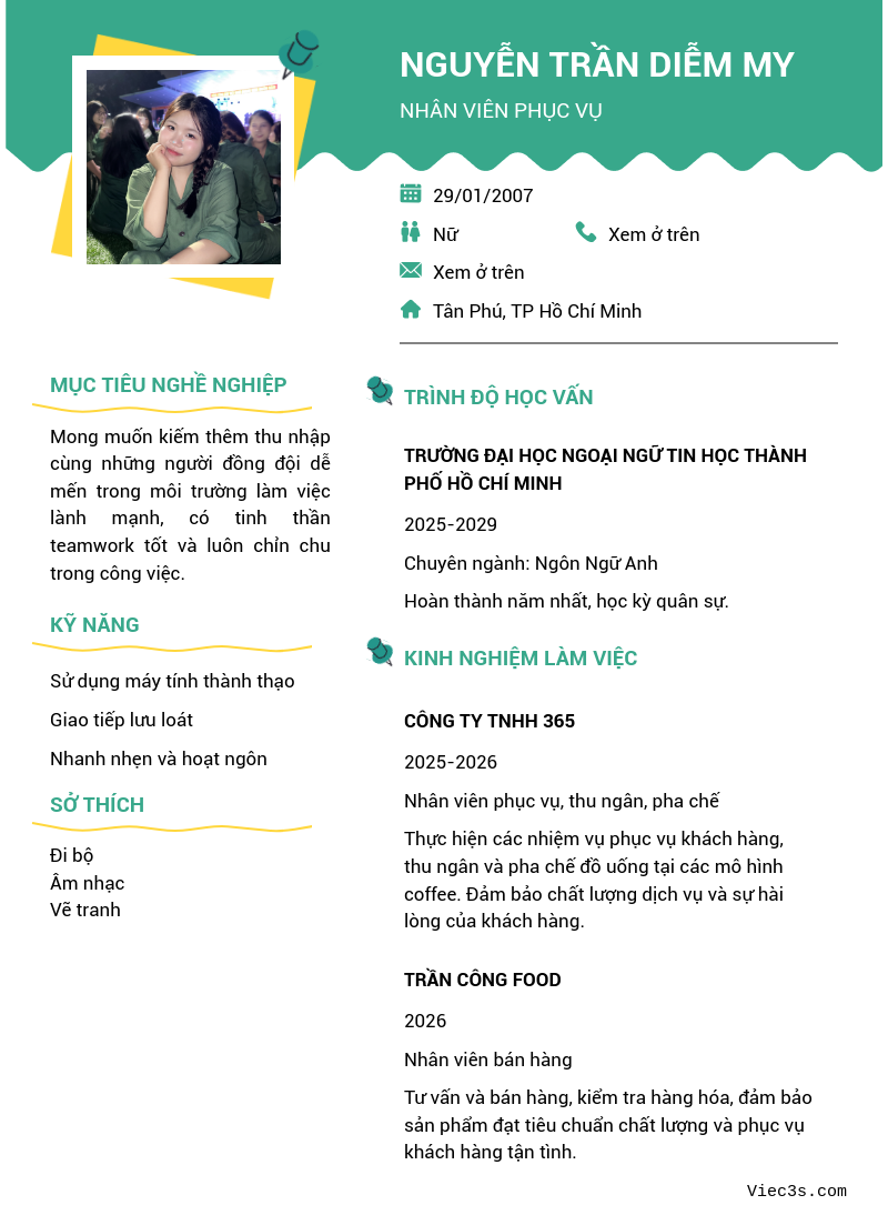 CV ứng viên
