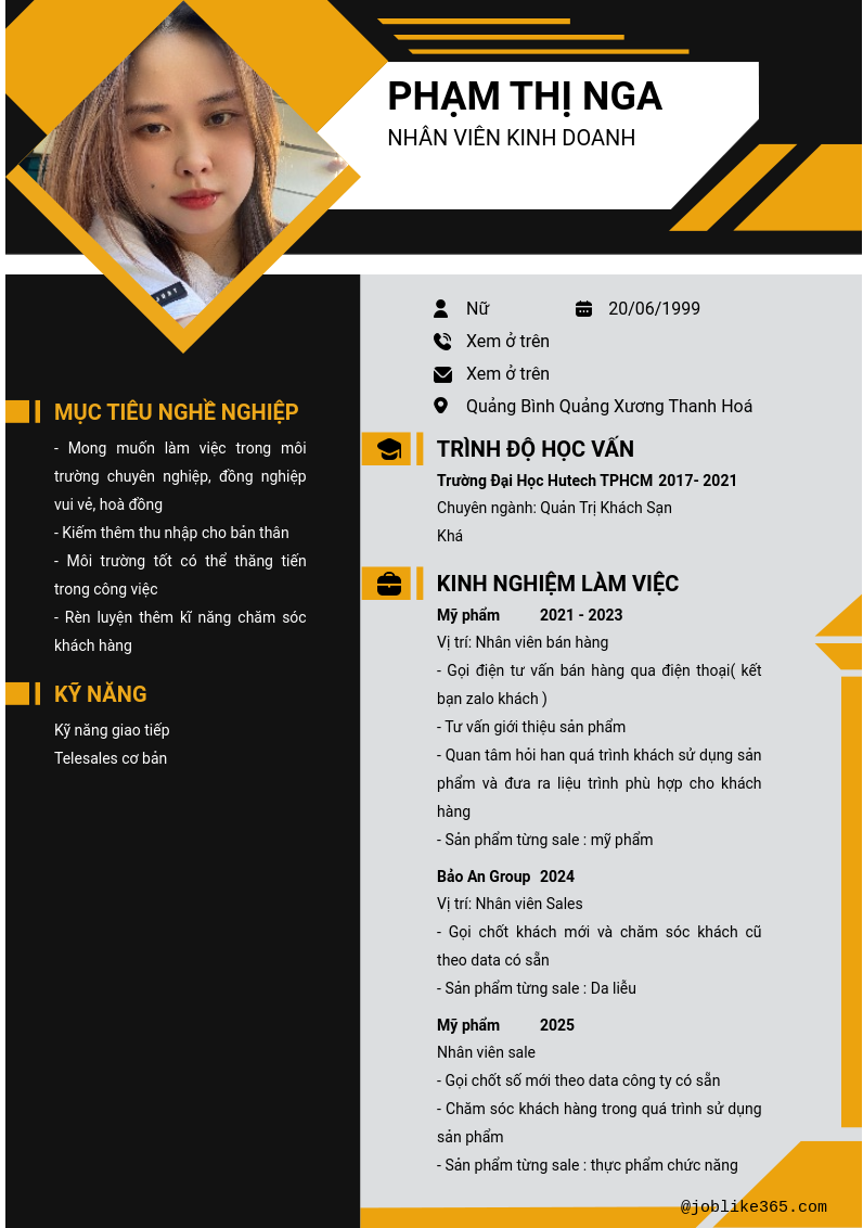 CV ứng viên