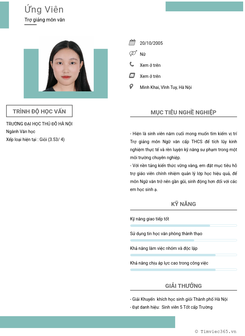 CV ứng viên