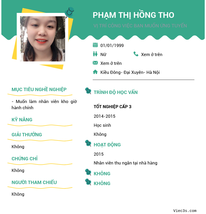 CV ứng viên