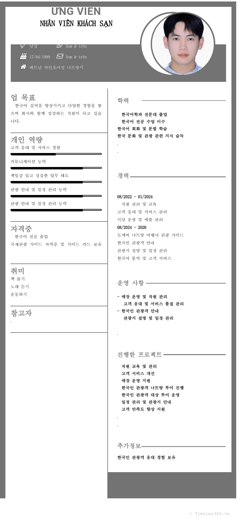 CV ứng viên