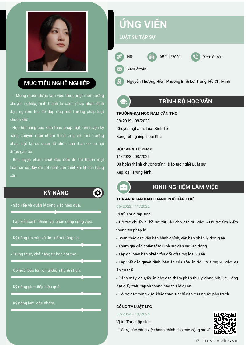 CV ứng viên