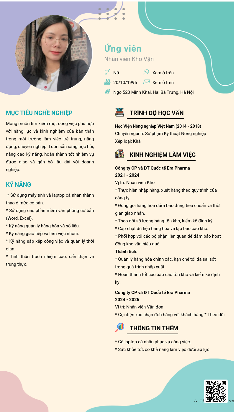 CV ứng viên
