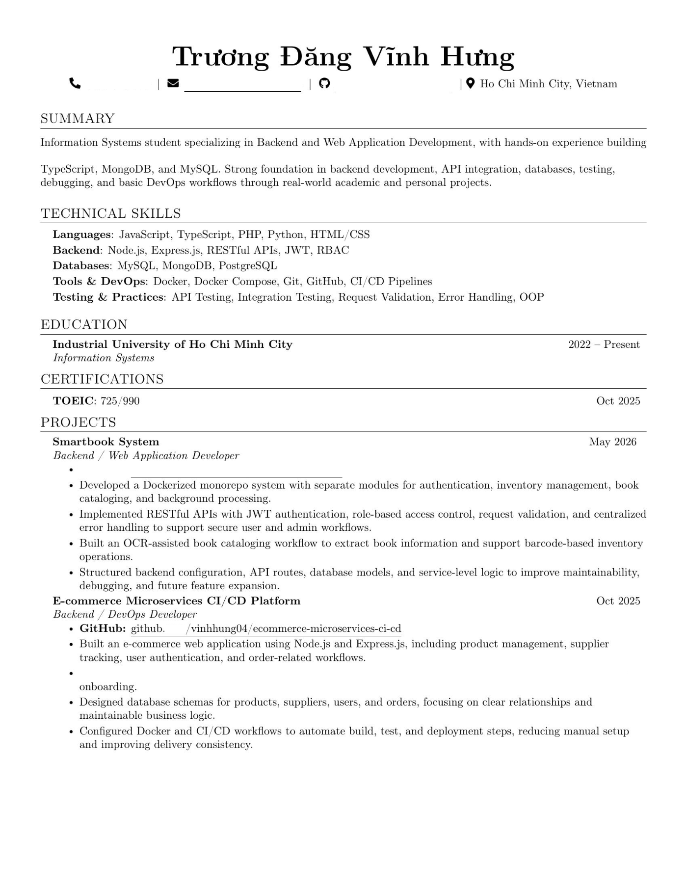 CV ứng viên