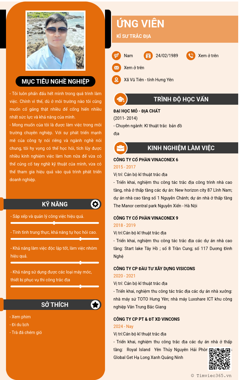 CV ứng viên