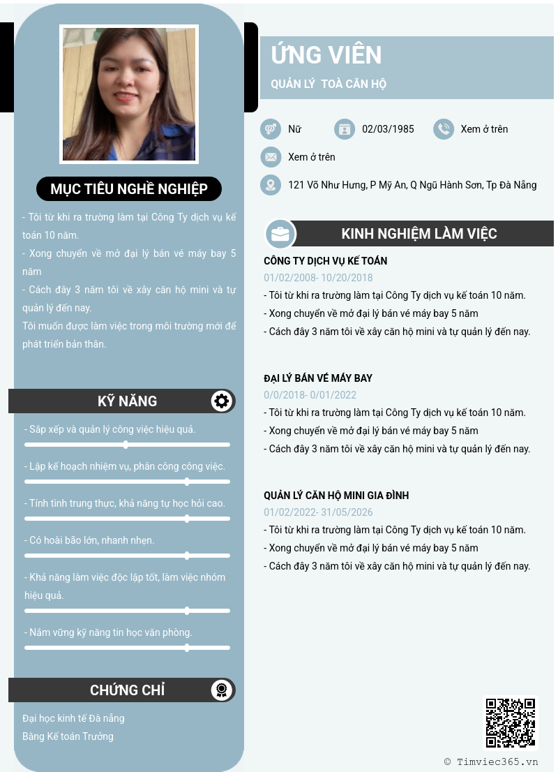 CV ứng viên