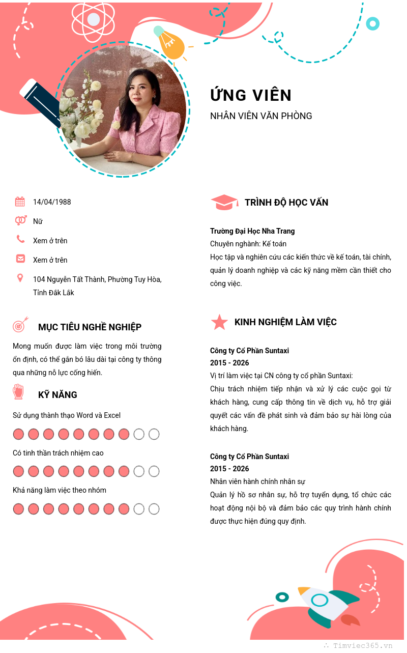 CV ứng viên