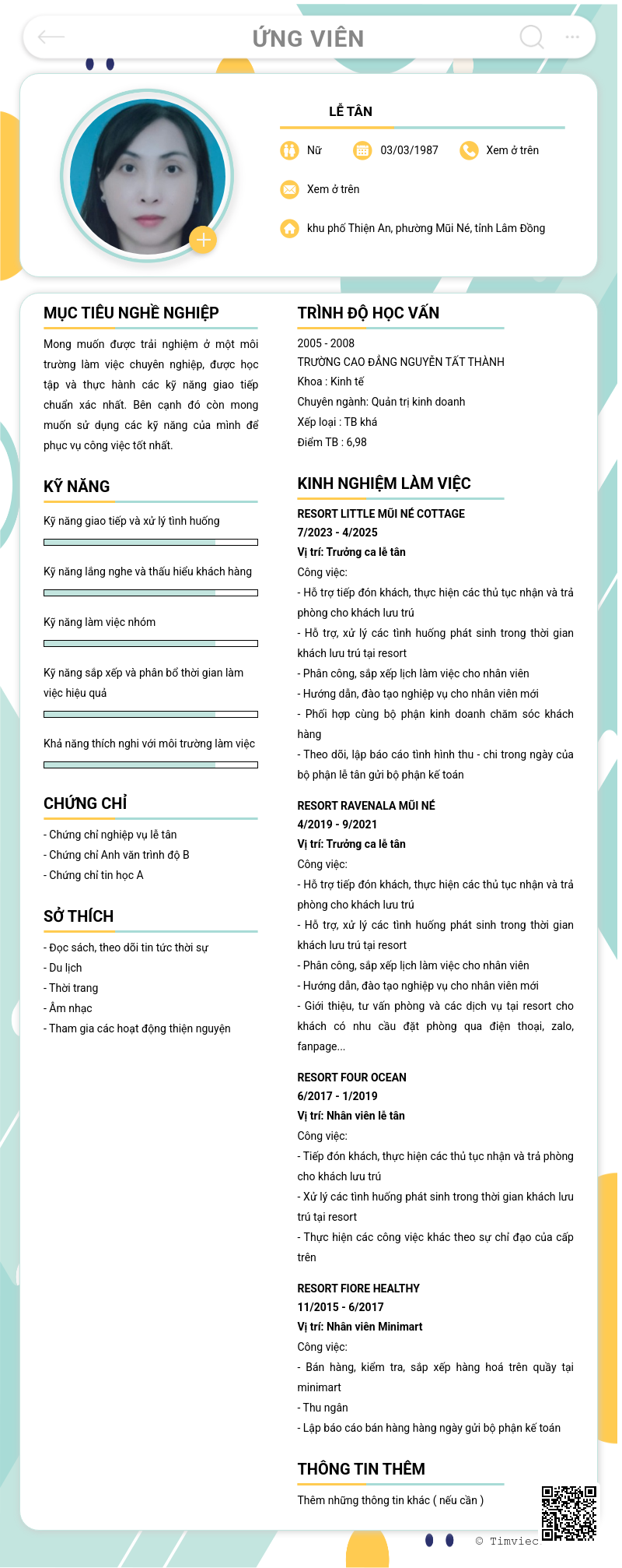 CV ứng viên
