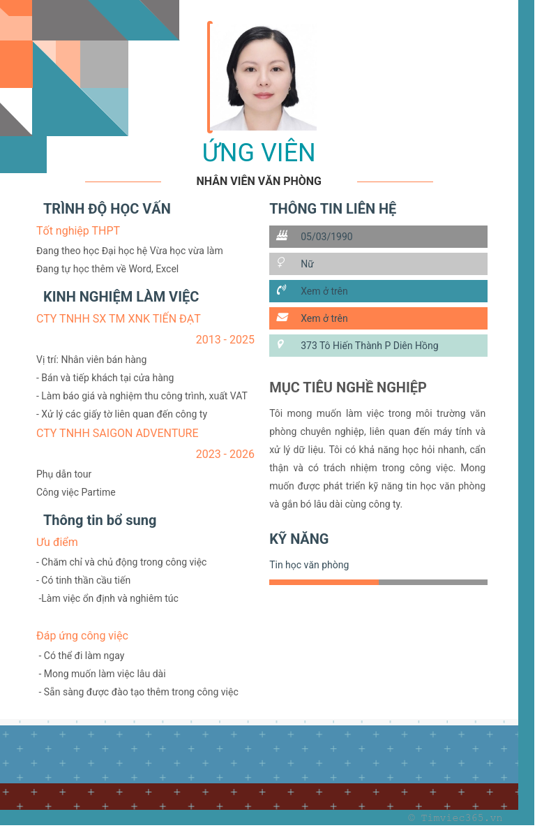 CV ứng viên
