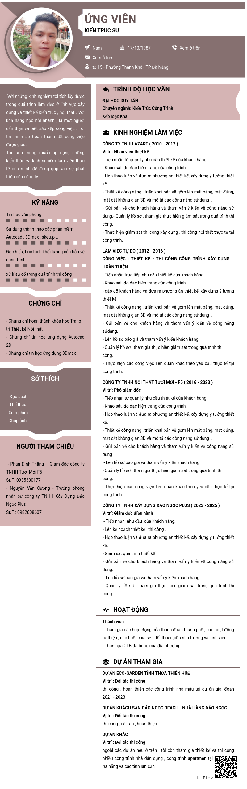 CV ứng viên