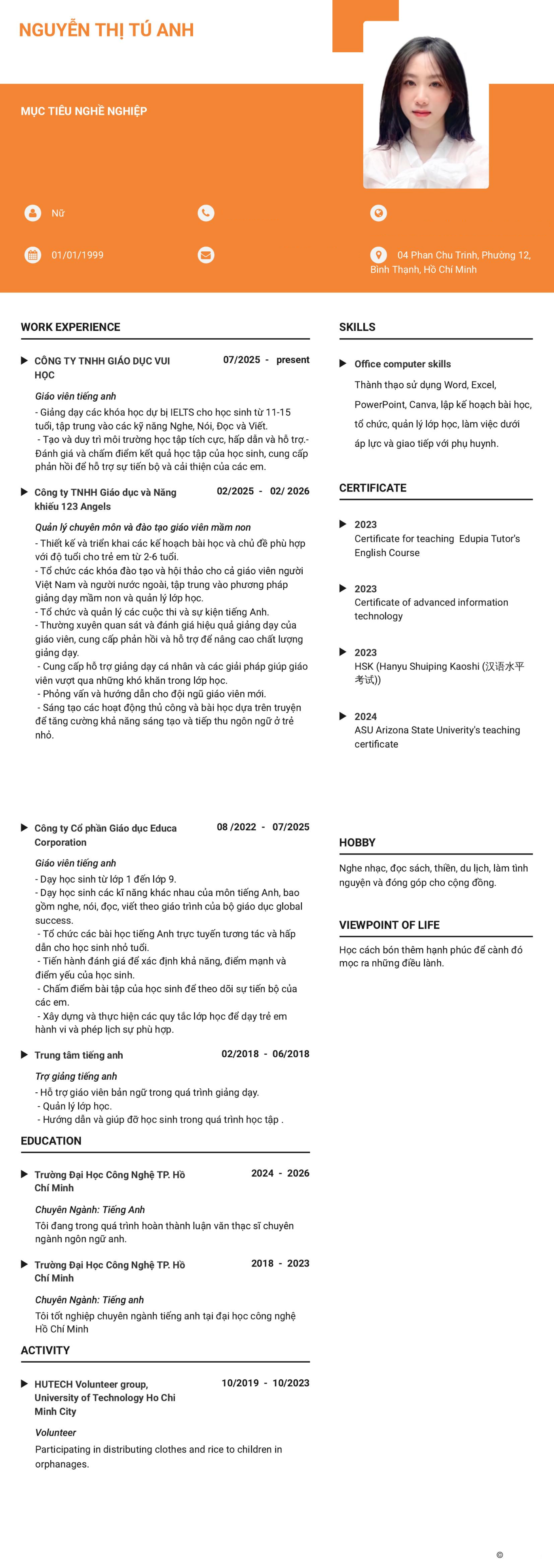 CV ứng viên