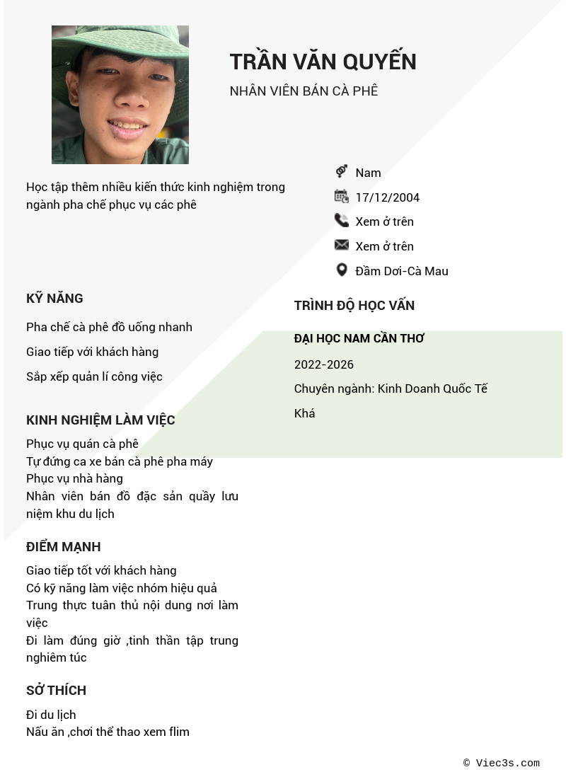 CV ứng viên