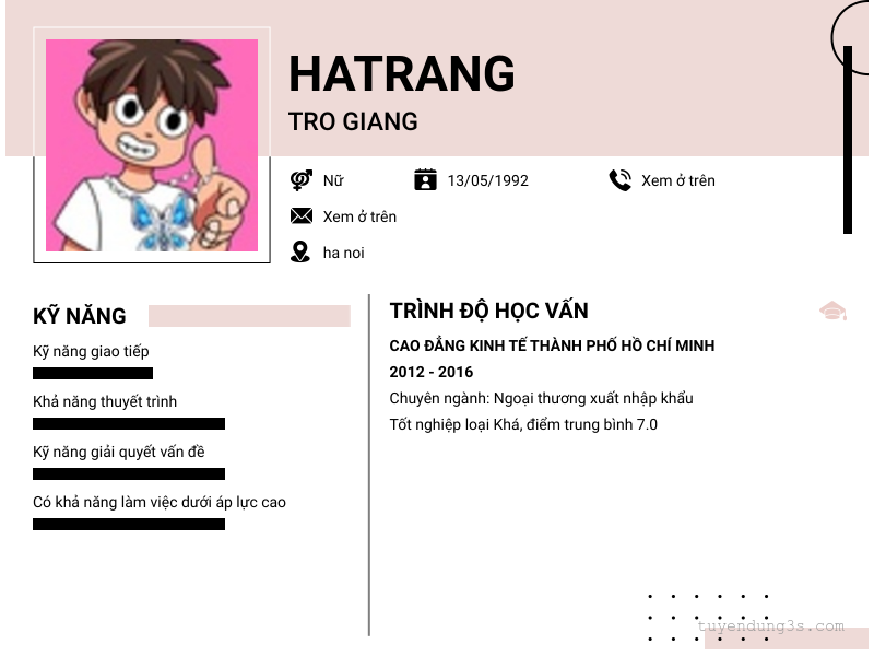 CV ứng viên