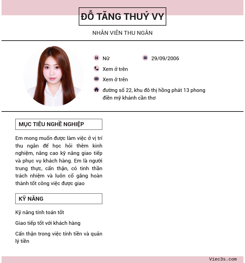 CV ứng viên